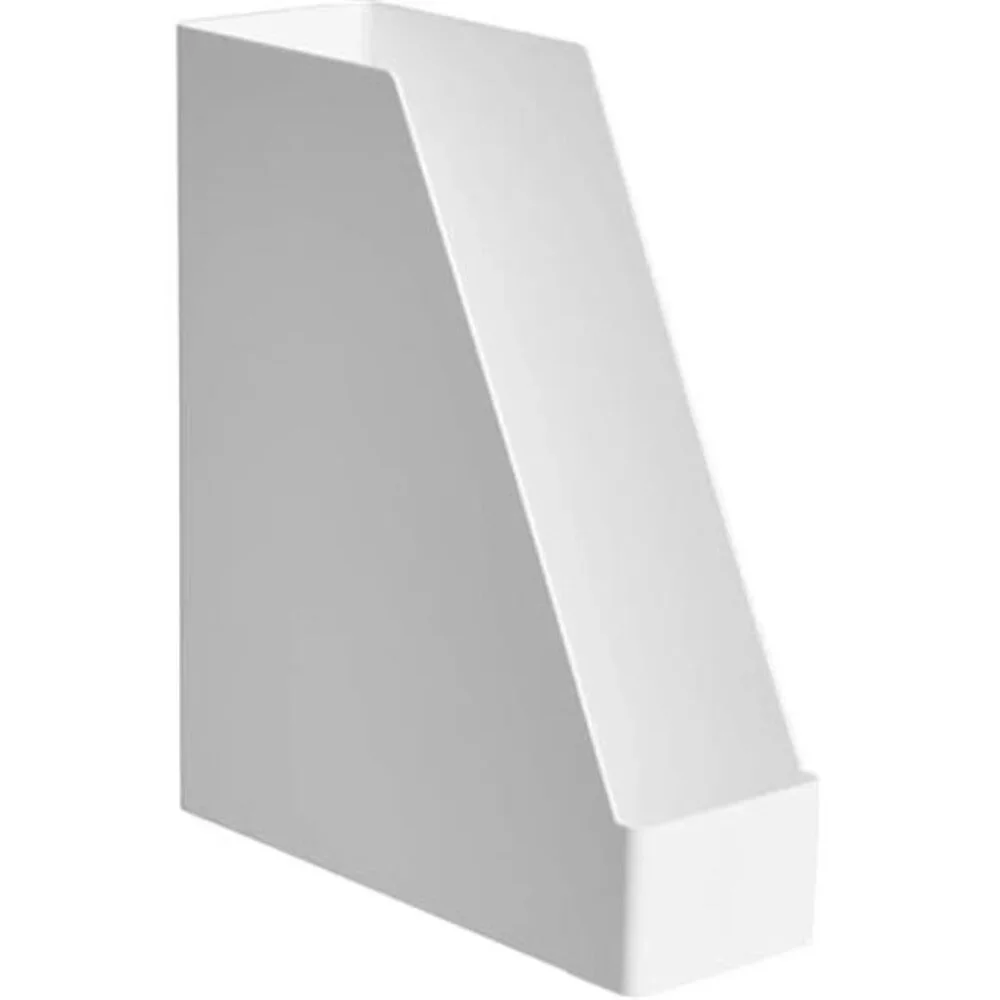 Desk Organizer Magazine Rack Plastic 2 Pack White Office Storage Desktop Holder